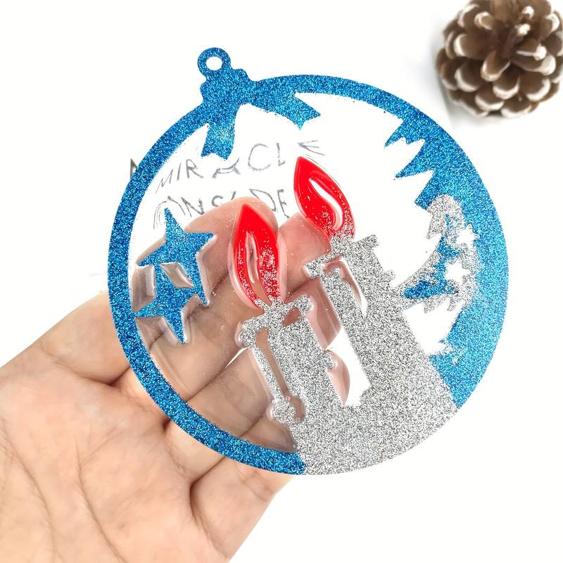 Christmas Resin Molds Silicone Resin Ornaments Round Shape - Temu